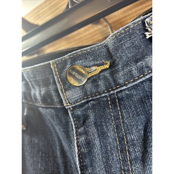 Carhartt Relaxed Straight Fit Work Denim Blue Jeans Pants Men Size 31x32 - Picture 2 of 8